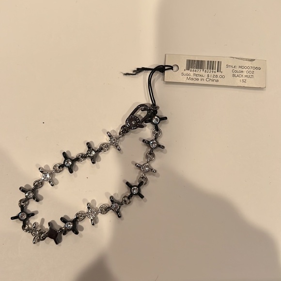 Marc jacobs bracelet wing nut gunmetal silver nwt - Picture 2 of 3